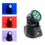 Mini Moving Head Wash Com 7 Leds De 10w Rgbw Quadriled Dmx