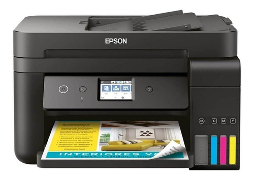 Impresora A Color Multifunción Epson Ecotank L6191 Con Wifi Negra 220v