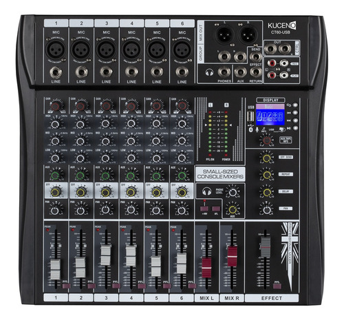 Mezcladora Mixer 6 Canales Efectos Ct60-usb Consolas Sonido