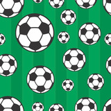 Papel De Parede Adesivo Teen Futebol Fundo  Bolas Verde 3.5m