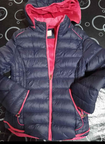 Campera Inflable De Mujer, Talle S. Con Corderito Y Capucha.