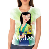 Camiseta Princesa Mulan Desenho Filme Estoque Disponivel 07