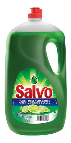 Lavatrastes Salvo Limón Líquido En Botella 2600 ml