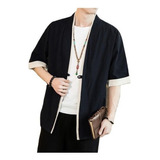 Men's Short Sleeve Kimono Jacket