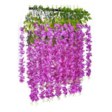 12 Flores Colgantes Artificiales De Glicina