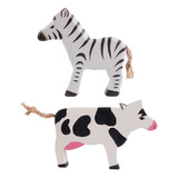 Kits De Modelos De Dinossauros De Mini Figuras Vacas Zebra