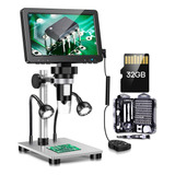 Microscópio Digital 1200x Lcd 7 Full Hd 1080p C/bateria 