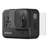 Películas De Vidro Lente E Lcd Traseiro Gopro Hero 8 Black