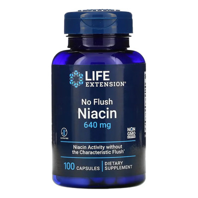 Niacina No Flush, 800 mg, 100 cápsulas, Life Extension | Envío gratis