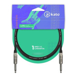 Cabo De Instrumento Kato P10/p10 Guitarra 5 Mts Preto Angelo