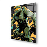 Cuadro Metalico Spartan 117 Master Chief   Arte Aluminio 