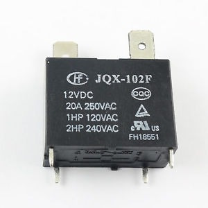 Jqx-102f Rele 20a 12v 2 Hp 240 Vac High Power Relay 102f