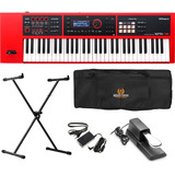 Teclado Roland Sintetizador Vermelho Xps30 Suporte/bag/pedal