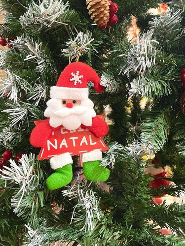 Enfeite Natalino Papai Noel Decorativo Tecido