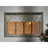 Ventana Hierro C/3 Hojas De Vidrio 150x130 + Reja Colonial