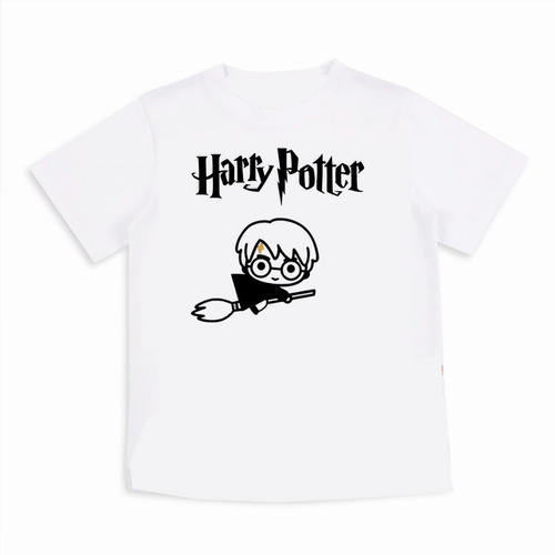 Polera Harry Potter Escoba Magica Niño/ Niña