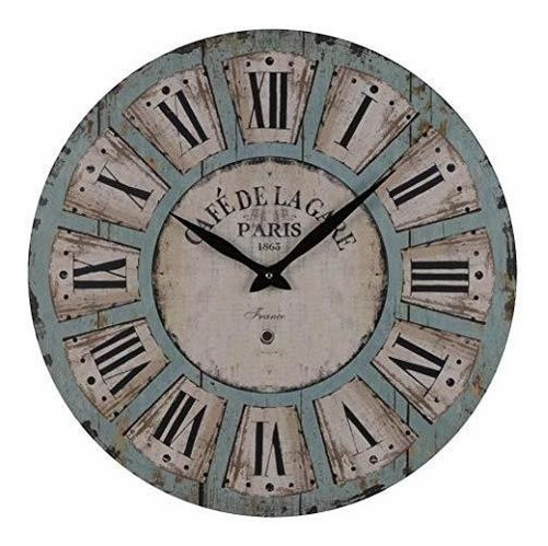 Reloj De Pared Decorativo De Roble Antiguo Grande, Estilo V