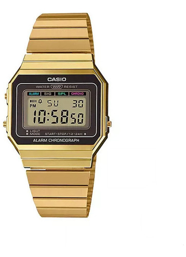 Reloj Casio Unisex Acero Retro Vintage A700wg-9a Digital