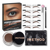 Imethod Kit De Sellos De Cejas Y Plantillas De Cejas, Kit De