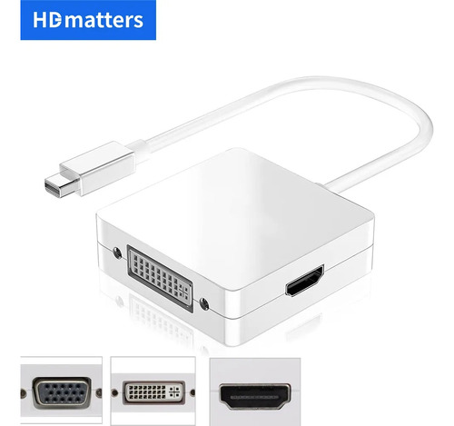 Adaptador Thunderbolt Mac Hdmi Vga Dvi Original Fantastica 