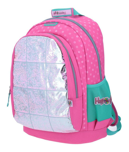 Mochila Grande Rosa Chenson Happy Girl Anapa Porta Tablet De