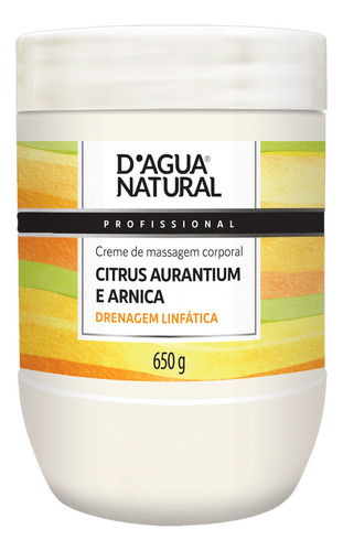 Creme Para Corpo D'agua Natural Corporal En Pote De 650ml/650g