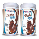 Paquete 2 Malteada Shake Light Vsouls Sabor Chocolate 1 Kg