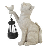 Luz Solar De Gato, Estatua Al Aire Libre, Regalos, Lámpara