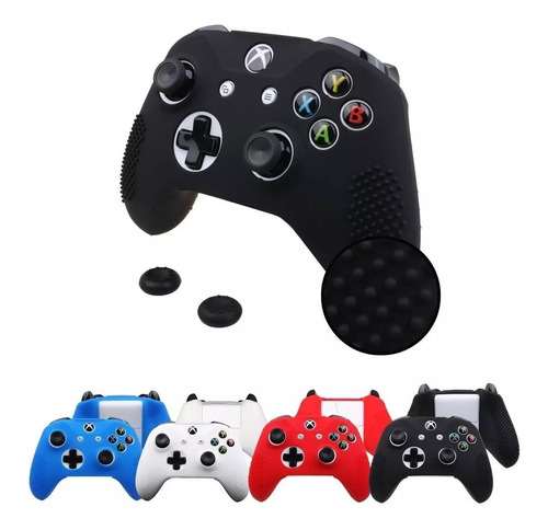 Kit 2 Capas Controle Xbox One Grip Borracha Botão Analógico