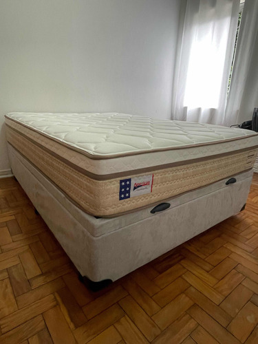 Cama Box Casal Com Baú