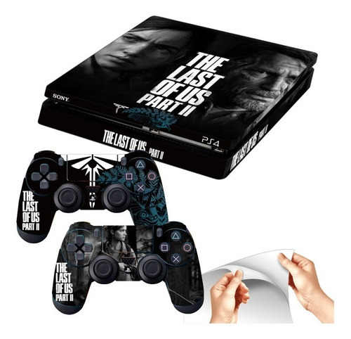 Skin Ps4 Playstation 4 Slim The Last Of Us + Skins Controle 