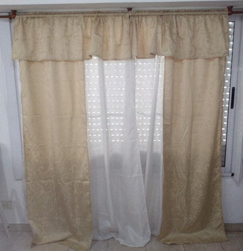 Juego De Cortinas 2 Paños Para Barral