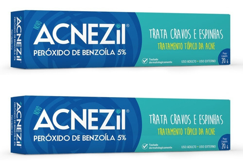 Acnezil Cravos Espinhas 40g Pomada Tratamento Acne 2 Tubos