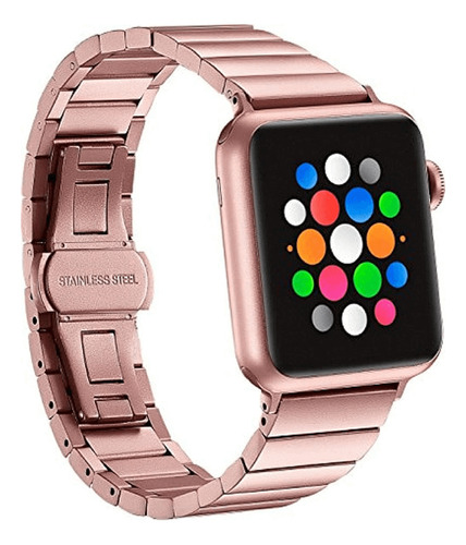 Pulseira Aço Inox Compatível Com Relógio Apple Watch