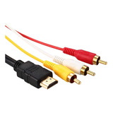 Cable Hdmi A Rca 1080p Hdmi Macho A 3 Rca S-video Av Audio