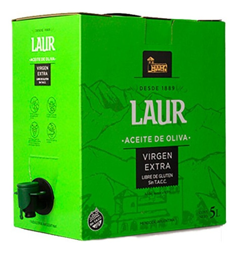 Aceite De Oliva Extra Virgen Laur Bag In Box 5lts Sin Tacc