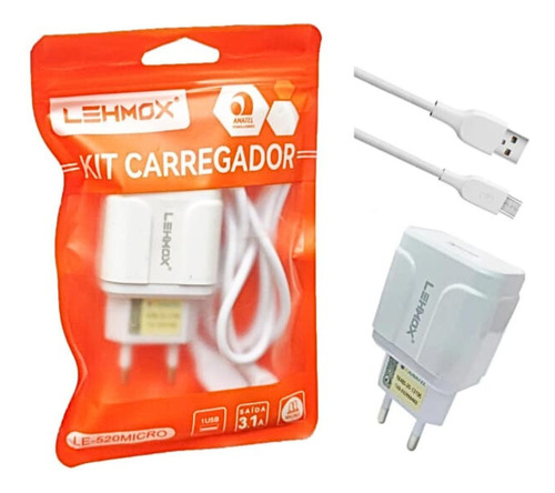 Kit 10 Carregadores Celular V8 Micro Usb Atacado Revenda Nf