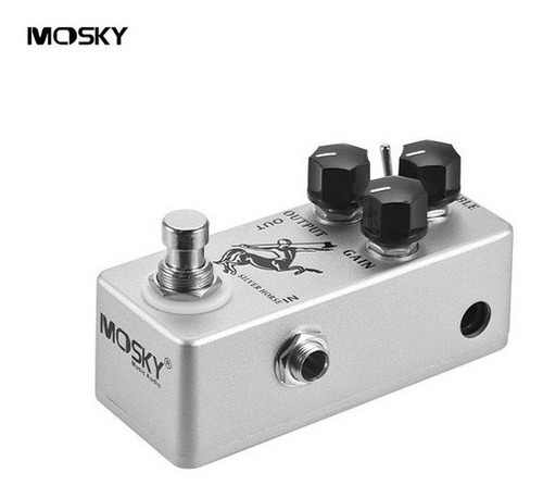 Mosky Silver Horse Overdrive Boost Guitarra Efeito Pedal Com