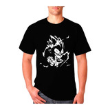 Poleras Estampadas Con Diseño Vegeta Dragon Ball Z