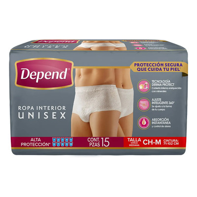 Ropa Interior Para Adulto Depend Derma Protect Mediano 15 Piezas | Envío gratis