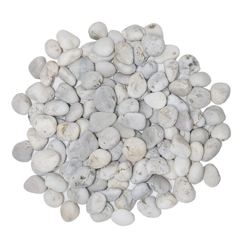 Piedra Decorativa Mar Bola Blanco Jardin Macetas 2.5kg