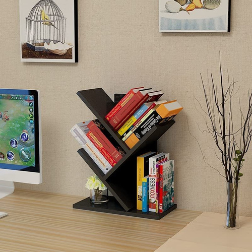 Godferyxin Tree Bookshelf, 3-tier Book Storage Organizer  Aa