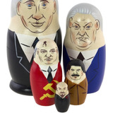 Matrioska Putin Yeltsin Gorbachev Stalin Lenin Russia