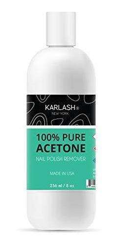 Quitacutícula Profesional Karlash - 100% Acetona Pura - 8 Oz