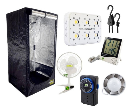 Kit Indoor Economico Led Apollo 6 - 80x80x160cm 