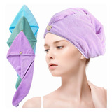 Toallas De Cabello De Microfibra Rapid Gorro Turbante 3pcs