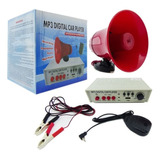 Megáfono Mp3 Para Auto Con Entrada Usb, Grabadora 12-24 Volt