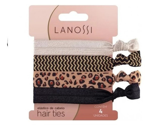 Elastico 4 Unidades Lanossi Hair Ties Animal Print Ls2513