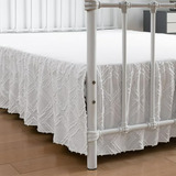 Faldón Cama King Rizado Blanco