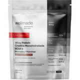 Suplemento Polvo Wellmade Proteina Whey Creatina Bcaas 1.3kg Sabor Chocolate Y Cocoa